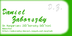 daniel zaborszky business card